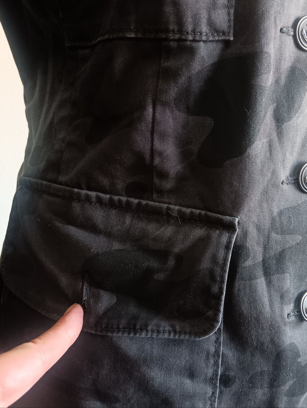 Cargo Military Style Camouflage Utility Jacket Army Coat London Jean Sz. 4 Women - Picture 3 of 12